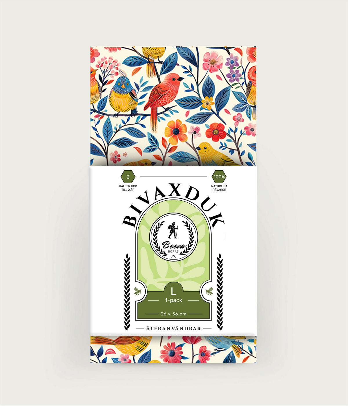 Bivaxduk L 1-pack - Fågelsång - Beeva