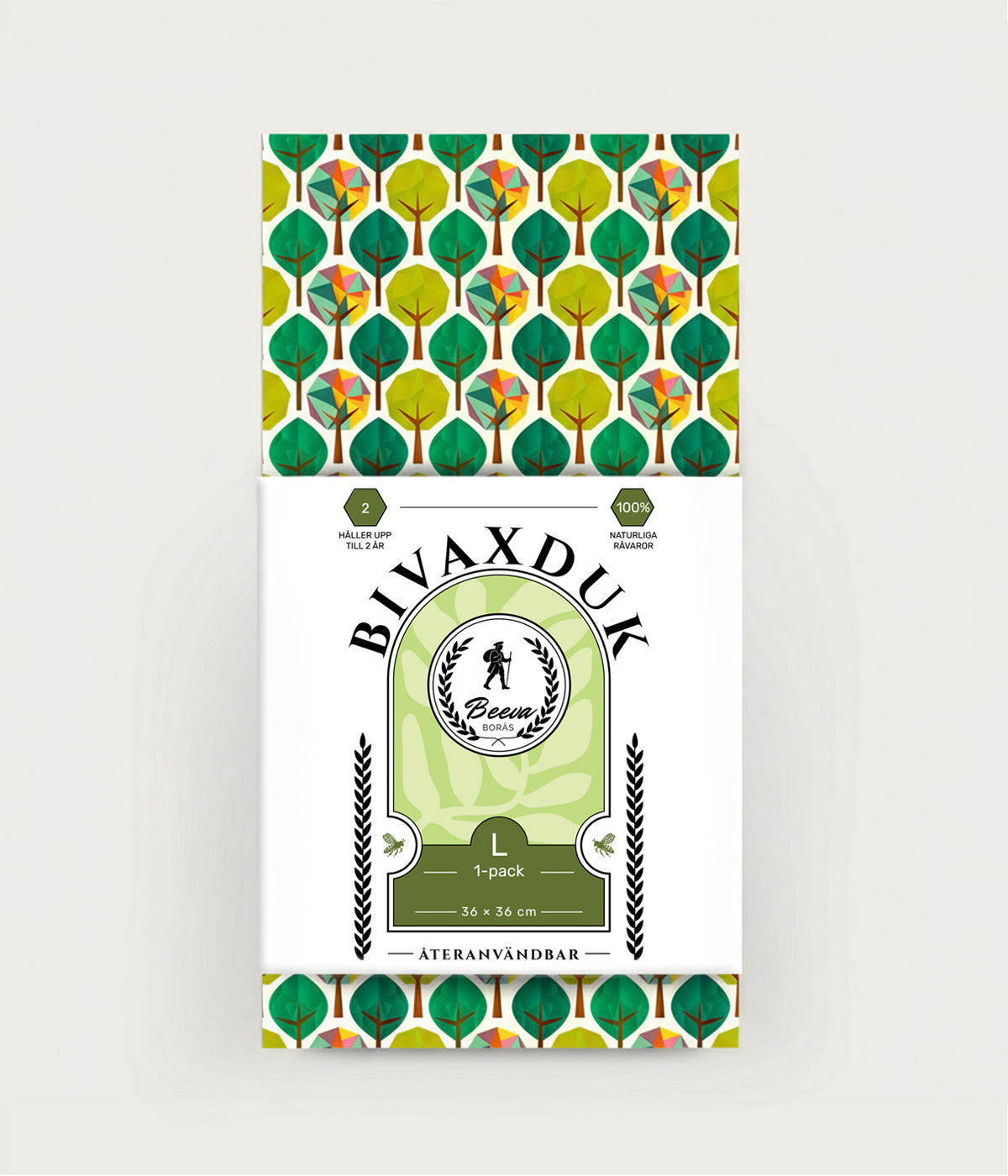 Bivaxduk L 1-pack – Gröna träd - Beeva