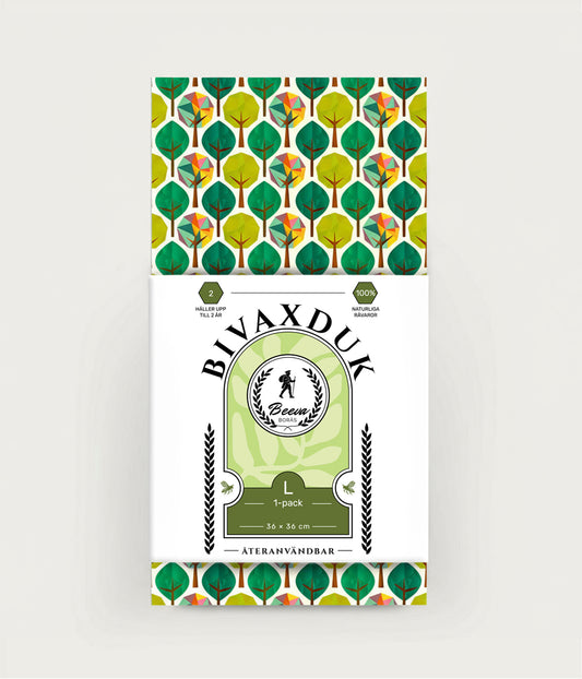 Bivaxduk L 1-pack – Gröna träd - Beeva
