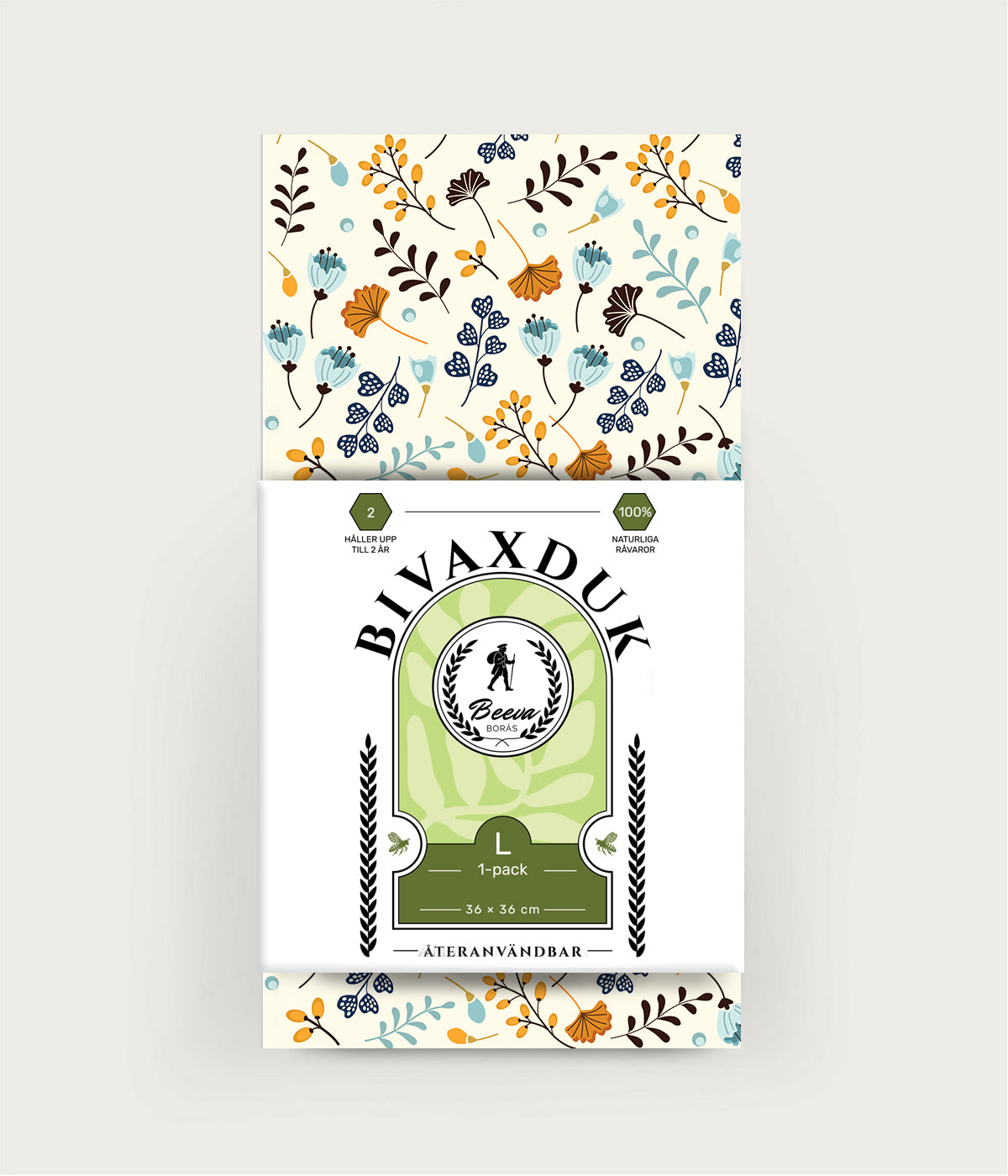 Bivaxduk L 1-pack – Blomsteräng - Beeva