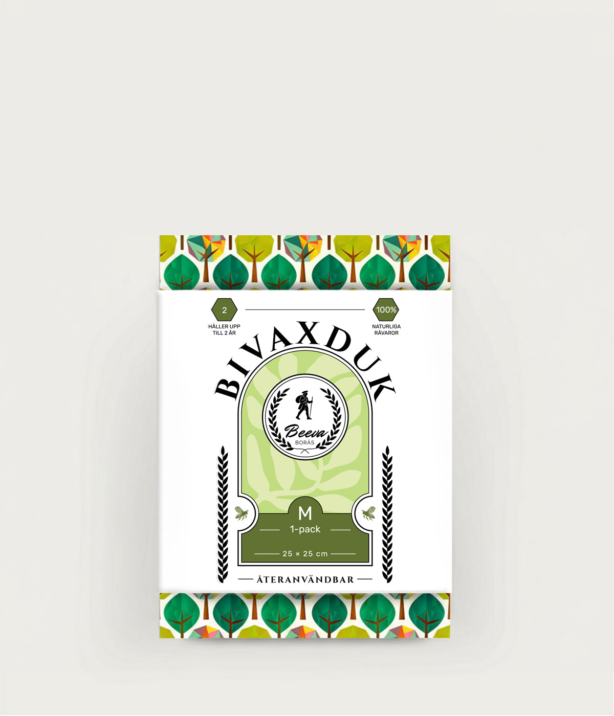 Bivaxduk M 1-pack - Gröna träd - Beeva