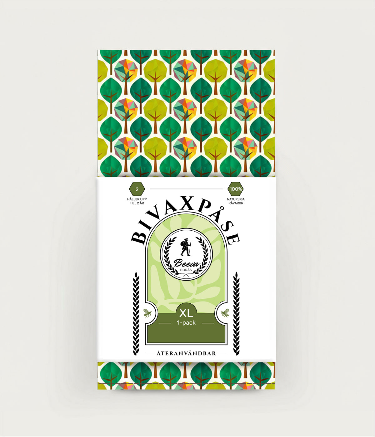 Bivaxpåse XL – Gröna Träd - Beeva