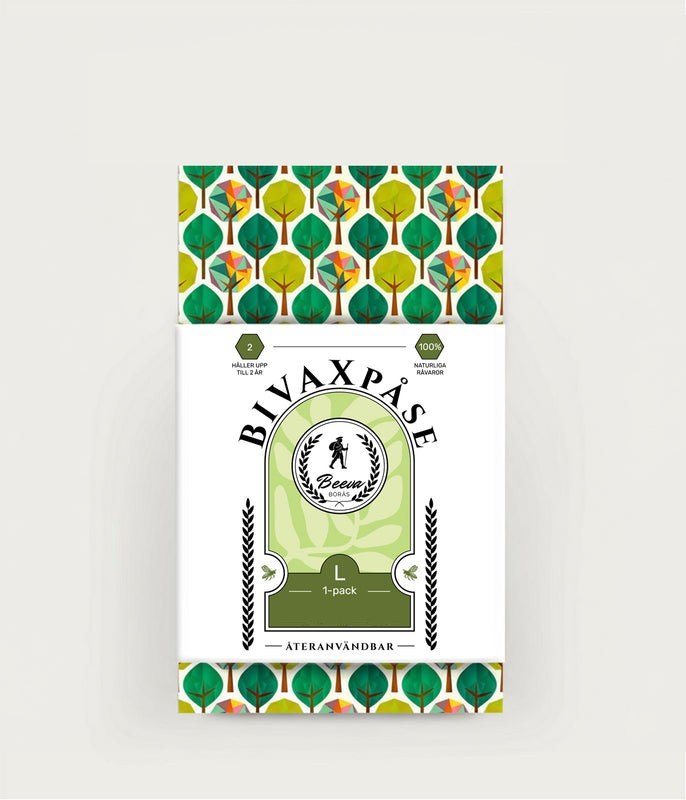 Bivaxpåse L - Gröna träd