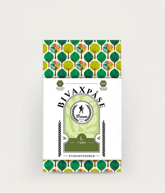 Bivaxpåse L - Gröna träd